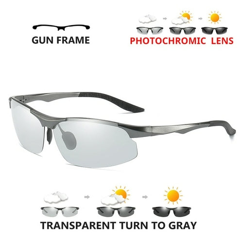 Aluminum HD Polarized Photochromic Sunglasses Men Driving Sun Glasses Male  Outdoor Sport Eyewear Anti-UV oculos de sol masculino
