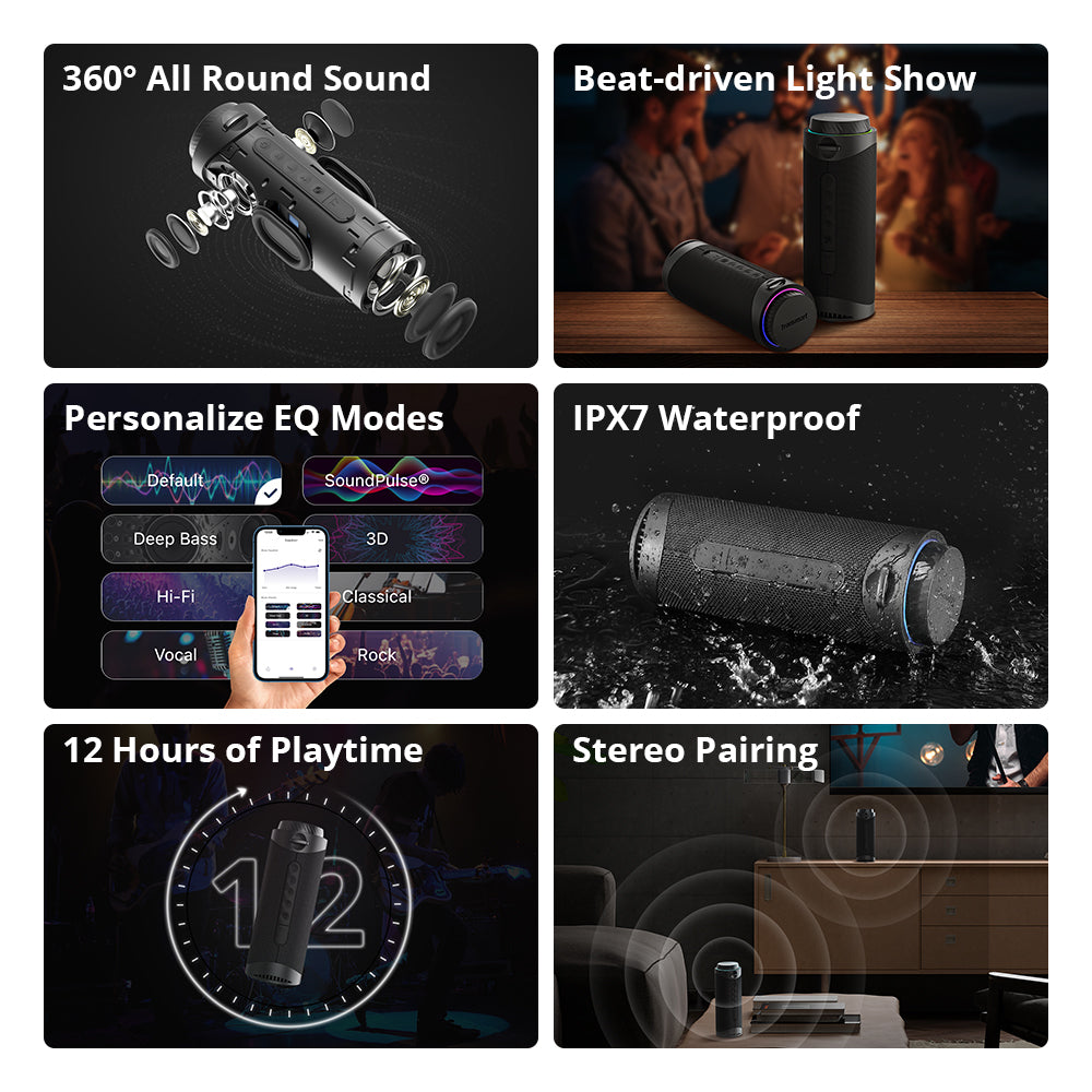 Tronsmart T7 Speaker Bluetooth Speaker with 360 degree Surround Sound,  Bluetooth